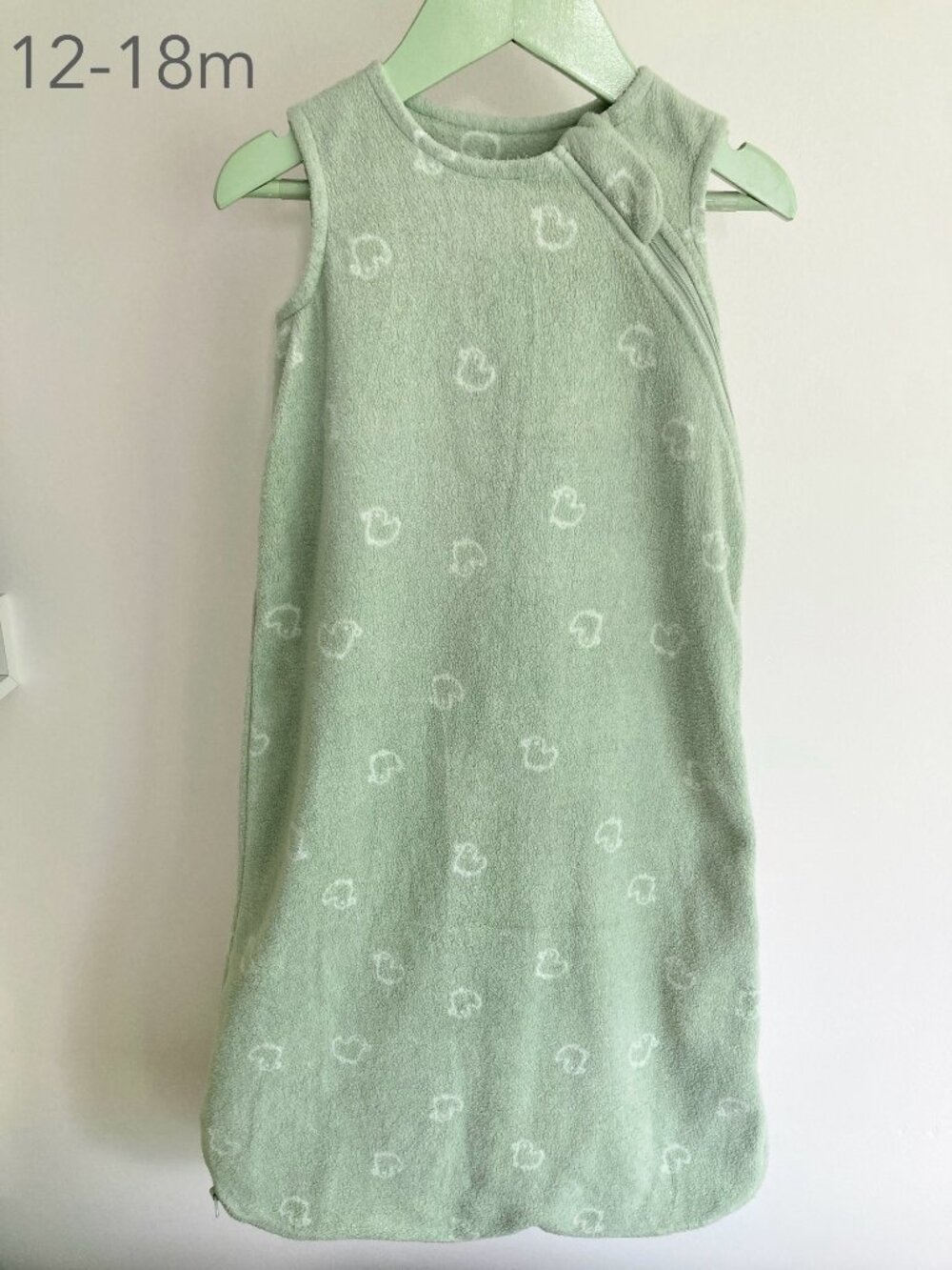💙2/$25 Rise Little Earthling 12-18 Months Baby Toddler Fleece Duck Sleep Sack